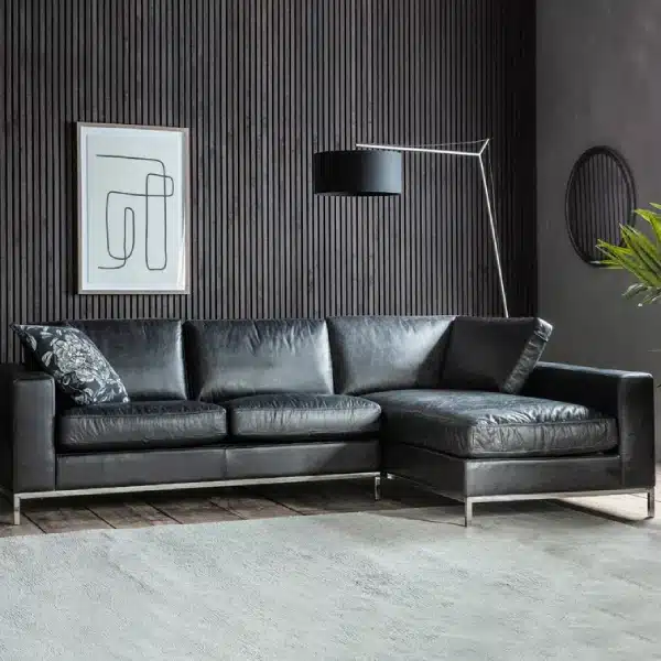 Best Black Color Leather Sofa