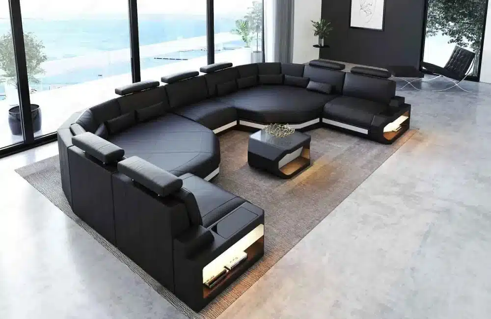 Modern U-shaped sofa in Dubai